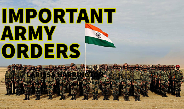PCDAOPUNE - IMPORTANT ARMY ORDERS